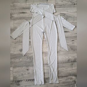 Strapless Jumpsuit - Light Gray